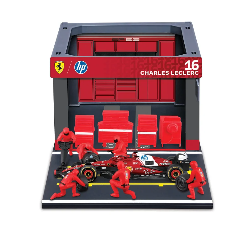Bburago - Formula Racing F1 Pit Pass set - Ferrari SF-25 (2025), #16 Charles Leclerc, 1:43