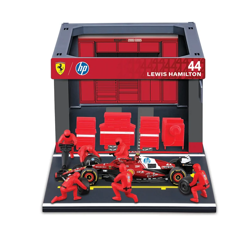 Bburago - Formula Racing F1 Pit Pass set - Ferrari SF-25 (2025), #44 Lewis Hamilton, 1:43
