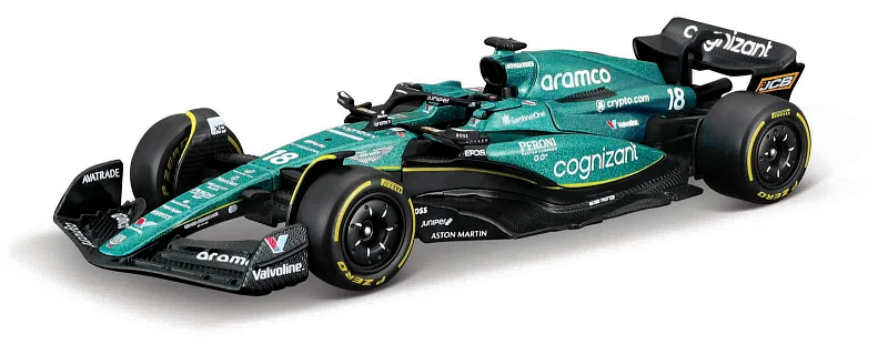 Bburago - RACE Formule F1, Team Aston Martin AMR23 (2023), #18 Lance Stroll, 1:43