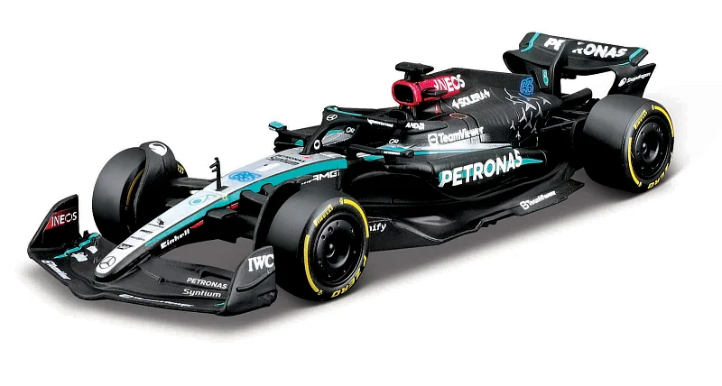Bburago - RACE Formule F1, Team Mercedes-AMG Petronas W15 (2024), #63 George Russell, 1:43