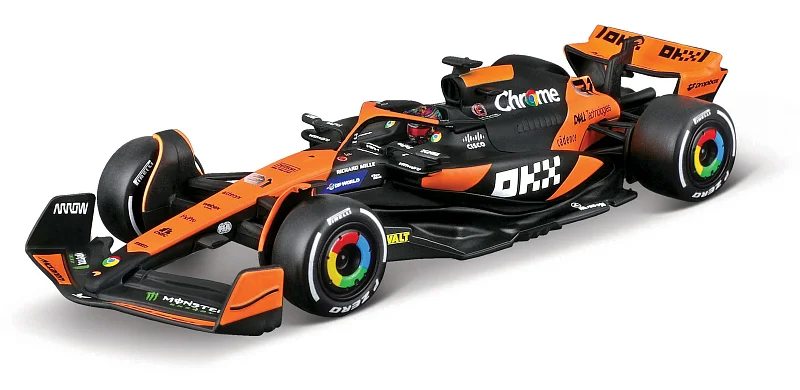 Bburago - RACE Formule F1 v dekorativním boxu, McLaren MCL38 (2024), #81 Oscar Piastri, 1:43