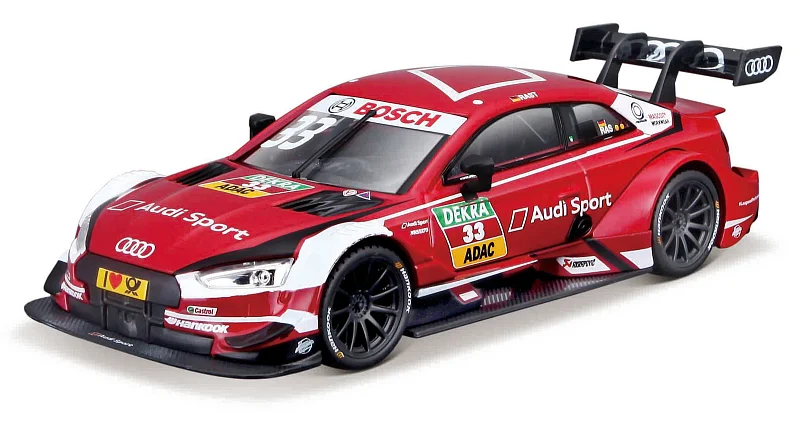 Bburago - RACE, Audi Sport RS 5 DTM 2018, #33 René Rast, červená, 1:32