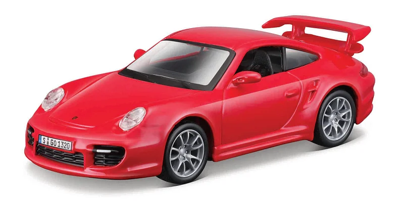 Bburago - Auta HOBBY, Porsche 911 GT2, červená, 1:32