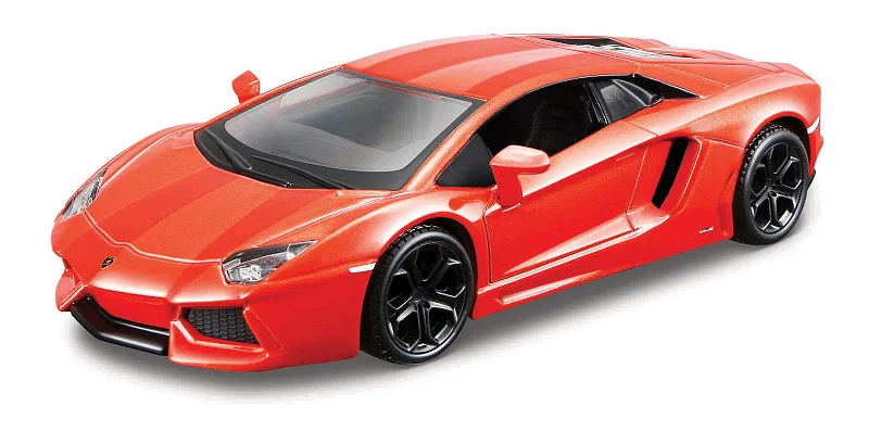 Bburago - Auta HOBBY, Lamborghini Aventador Coupé, oranžová metalíza, 1:32