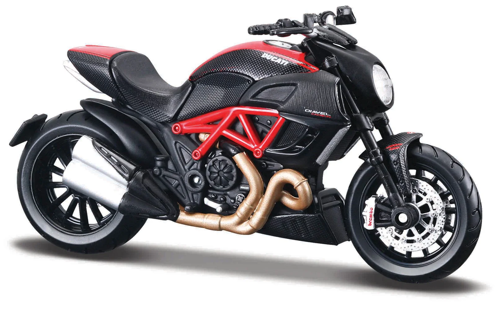 Maisto - Motocykl, DUCATI Diavel Carbon, červeno-černá, 1:18, blister box