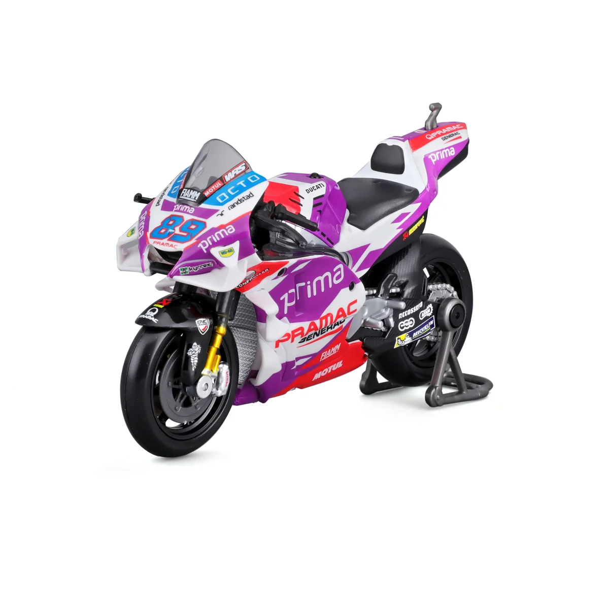 Maisto - Motocykl, Ducati Pramac racing 2022 ((#89 Jorge Martin), 1:18