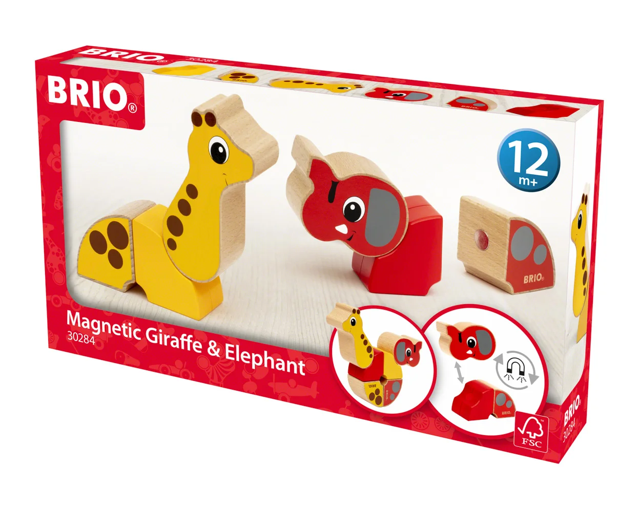 Magnetická zvířátka žirafa a slon