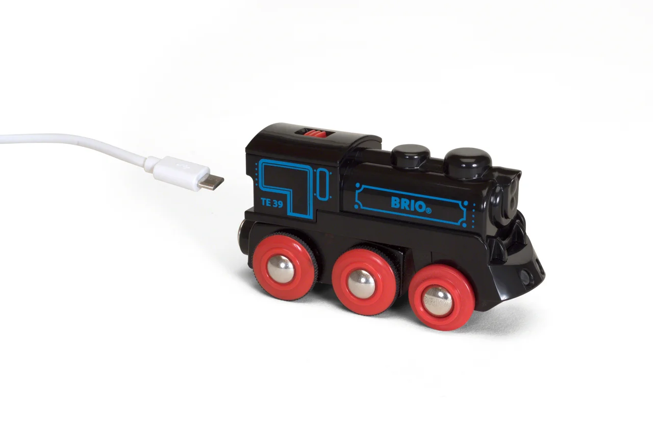 El. lokomotiva nabíjecí přes mini USB kabel