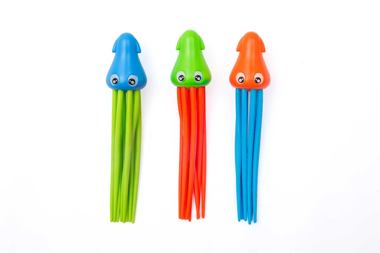 Chobotničky k potápění - mix 3 barev (modrá,zelená,oranžová)