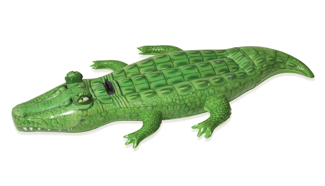 Nafukovací krokodýl s držadlem, 203x117 cm