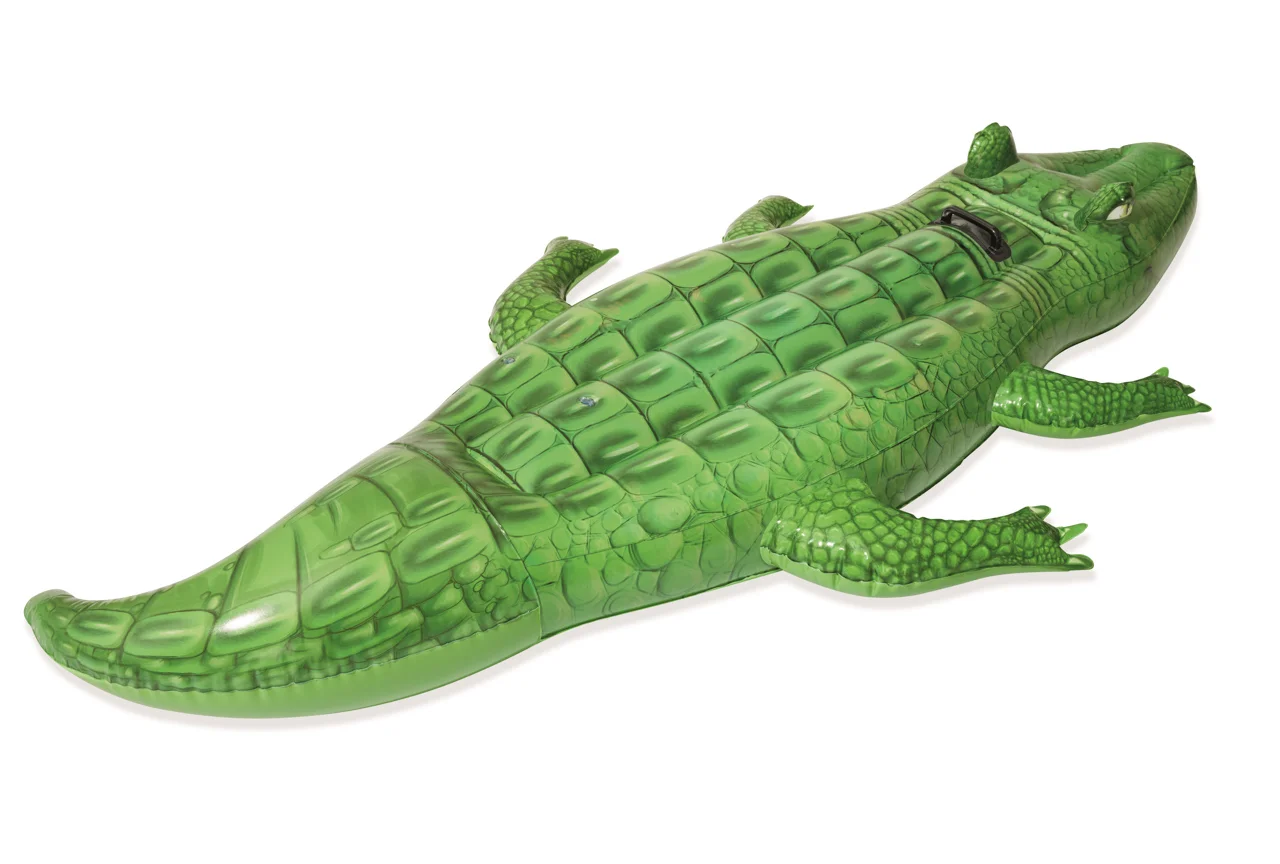 Nafukovací krokodýl s držadlem, 203x117 cm