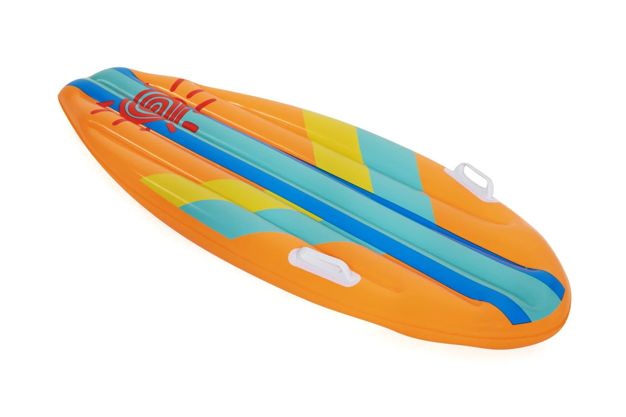 Dětský surf Sunny Rider, 1,14m x 46cm – mix 2 barvy (modrá,oranžová)