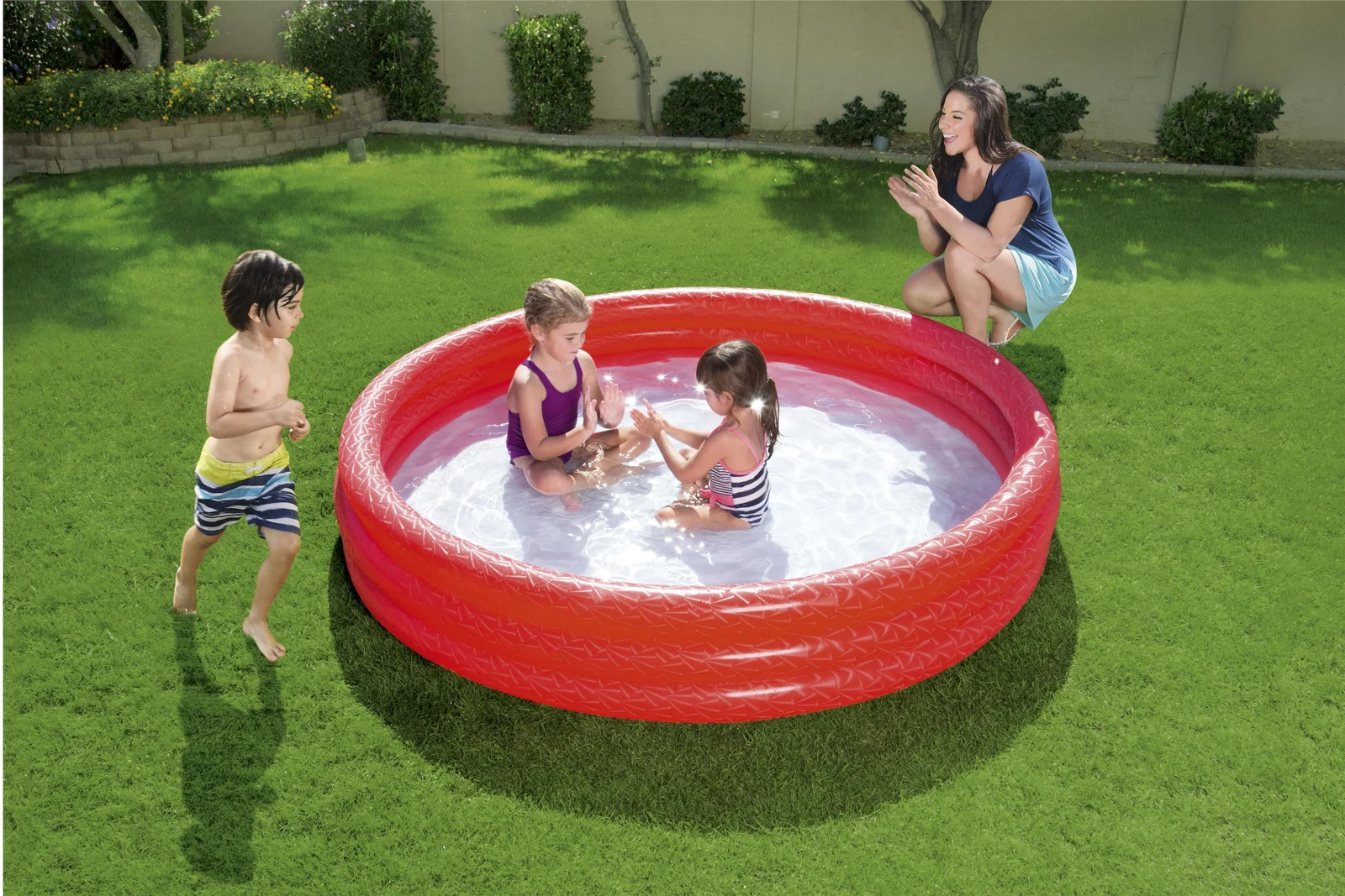 Nafukovací bazének, červený, modrý, zelený, průměr 183 cm, výška 33cm