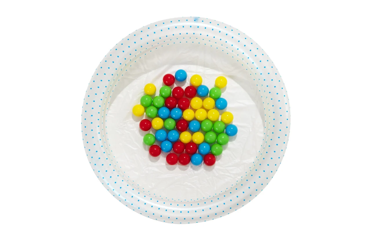 Bazén s míčky (50ks), průměr 91cm – mix 2 barvy (růžová, modrá)