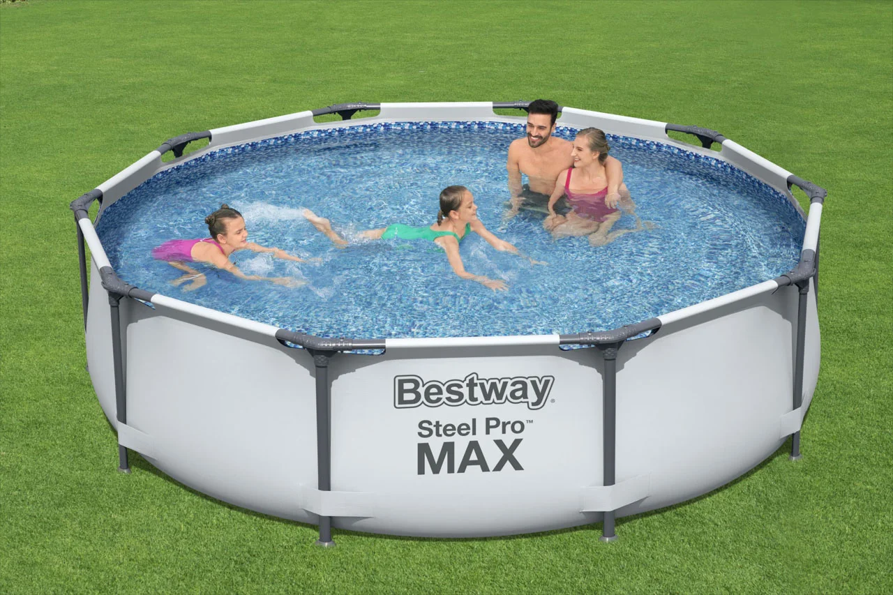 Nadzemní bazén kulatý Steel Pro MAX, kartušová filtrace, průměr 3,05m, výška 76cm