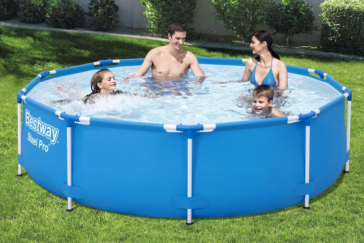 Nadzemní bazén kruhový Steel Pro, kartušová filtrace, průměr 3,05m, výška 76cm