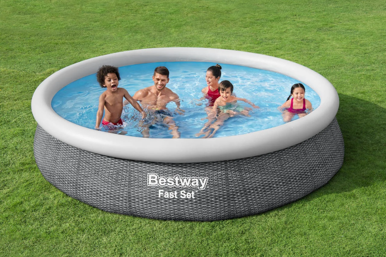 Nafukovací bazén Fast Set šedý, 3,66m x 76cm