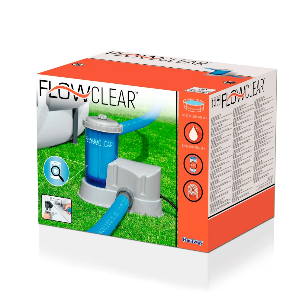 Kartušová filtrace Flowclear, 5678l/hod.