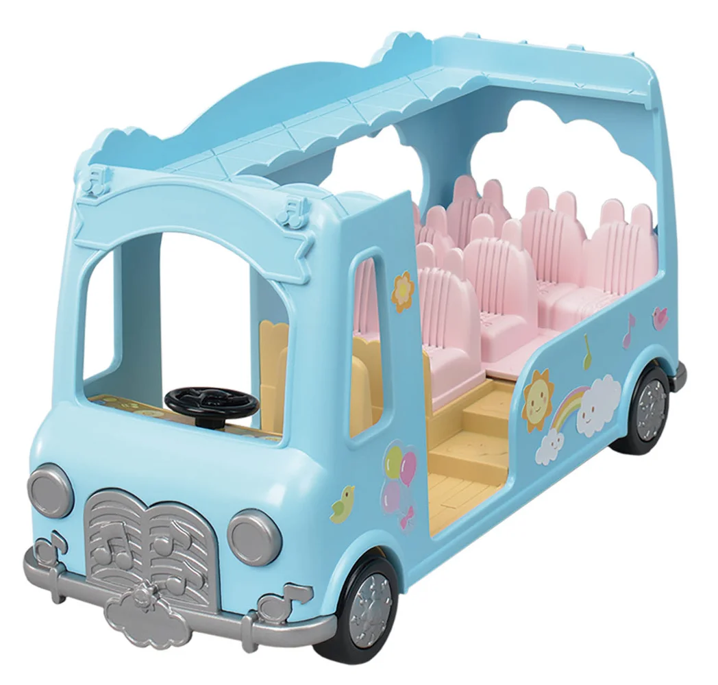 Duhový školkový autobus
