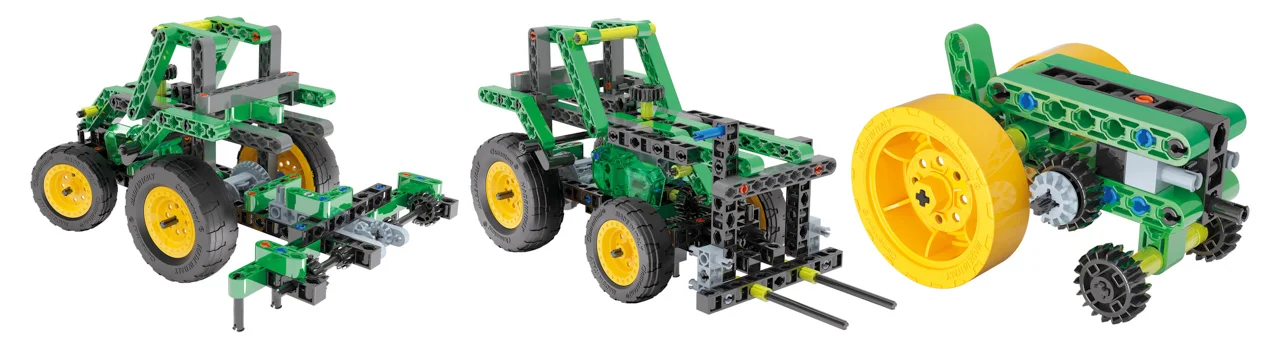 Mechanická laboratoř - Farmářský traktor, 10 modelů, 200 dílků