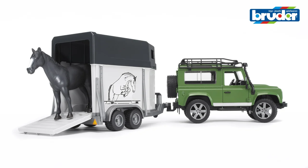 Užitkové vozy - Land Rover s přívěsem pro přepravu koní včetně 1 koně 1.16 