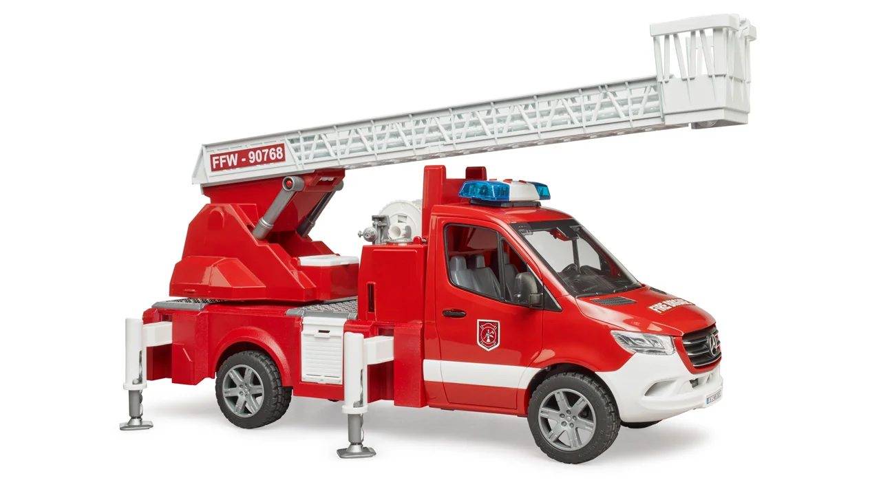 Konstrukční vozy - hasičský vůz se žebříkem a vodní pumpou