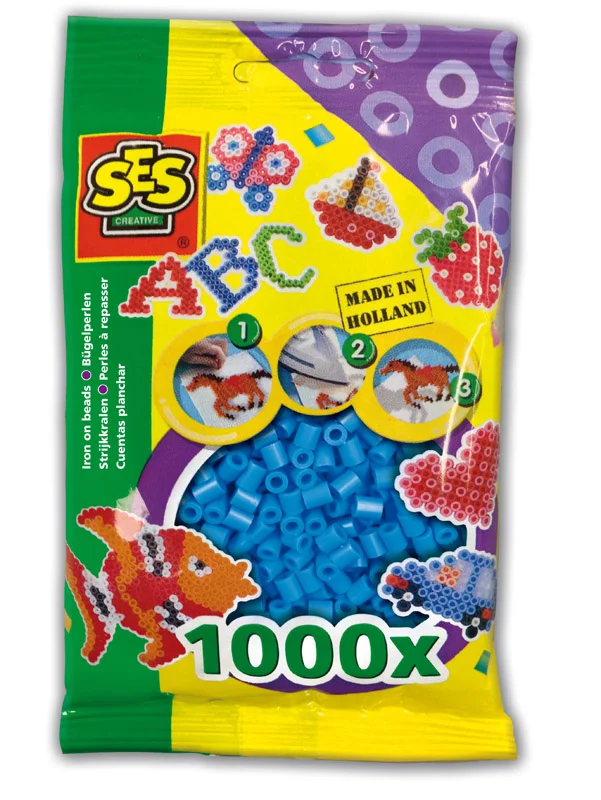 Korálky samostatné-1000ks-modrá