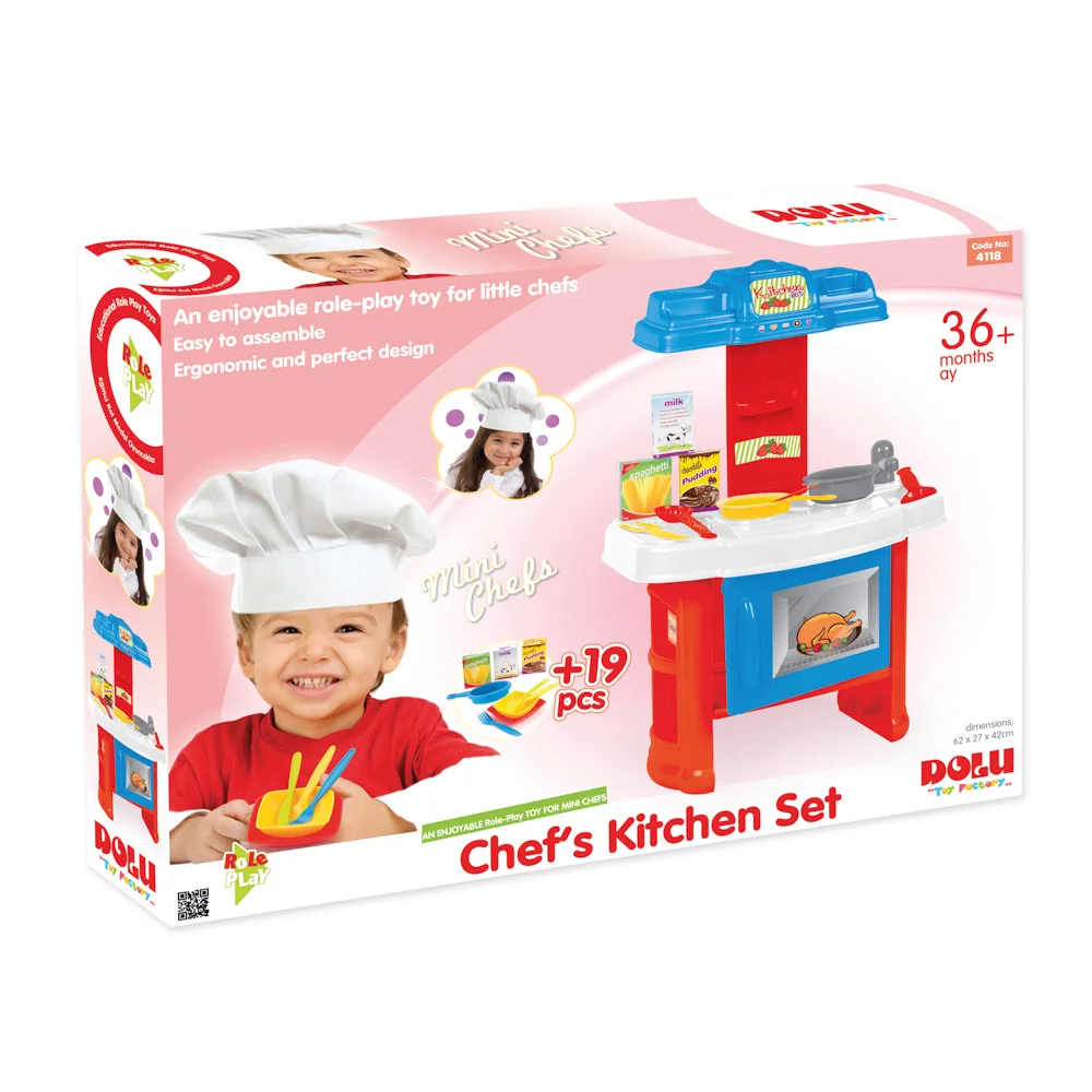 Dětská kuchyňka plastová s příslušenstvím šéfkuchař