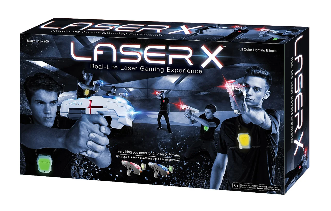Laser-X pistole na infračervené paprsky – dvojitá sada