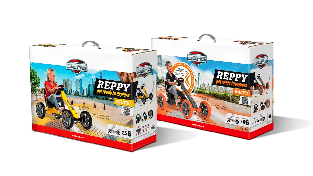 BERG Reppy - Racer, šedo-oranžový