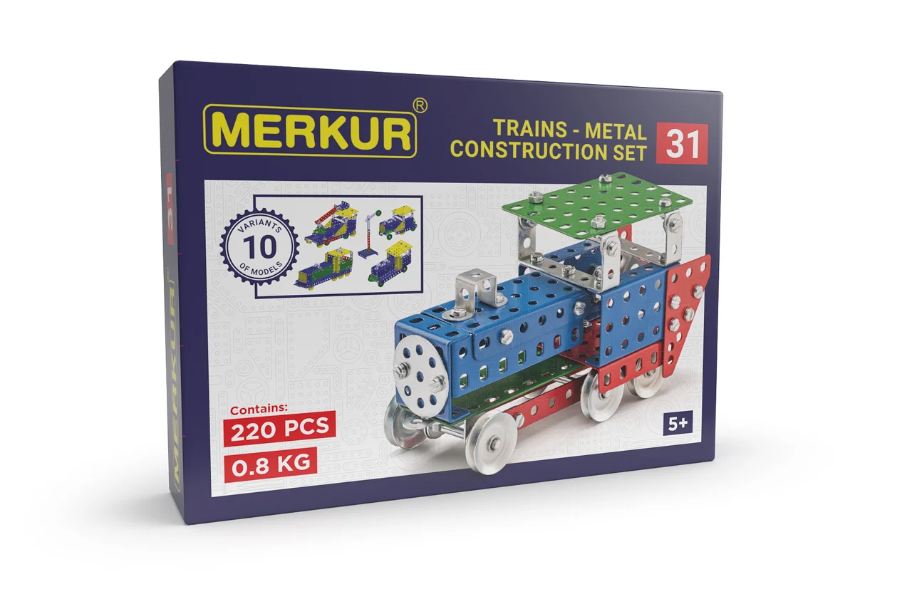 Merkur 031 Železniční modely, 220 dílů, 10 modelů
