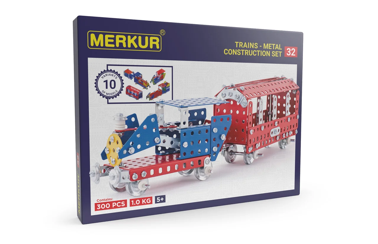 Merkur 032 Železniční modely, 300 dílů, 10 modelů