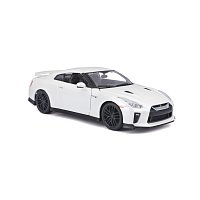 Bburago - Auta HOBBY, 2017 Nissan GT-R, bílá metalíza, 1:24