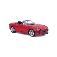Bburago - Auta HOBBY, Fiat 124 Spider, červená, 1:24