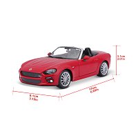 Bburago - Auta HOBBY, Fiat 124 Spider, červená, 1:24
