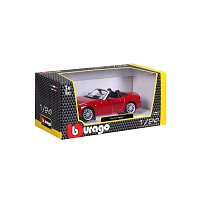 Bburago - Auta HOBBY, Fiat 124 Spider, červená, 1:24