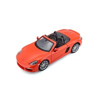 Bburago - Auta HOBBY, Porsche 718 Boxster, oranžová, 1:24