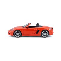 Bburago - Auta HOBBY, Porsche 718 Boxster, oranžová, 1:24
