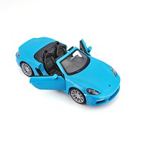Bburago - Auta HOBBY, Porsche 718 Boxster, modrá, 1:24