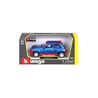 Bburago - Auta HOBBY, Renault 5 Turbo, modrá metalíza-červená, 1:24