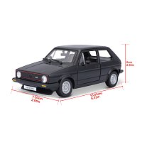 Bburago - Auta HOBBY, Volkswagen Golf Mk1 GTI (1979), černá, 1:24