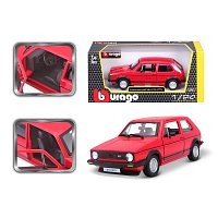 Bburago - Auta HOBBY, Volkswagen Golf Mk1 GTI (1979), červená, 1:24