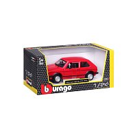 Bburago - Auta HOBBY, Volkswagen Golf Mk1 GTI (1979), červená, 1:24