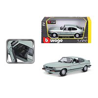 Bburago - Auta HOBBY, Ford Capri 1600 GT (1982), světle zelená metalíza, 1:24
