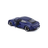 Bburago - Auta HOBBY, Porsche Taycan Turbo S, modrá, 1:24