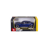 Bburago - Auta HOBBY, Porsche Taycan Turbo S, modrá, 1:24
