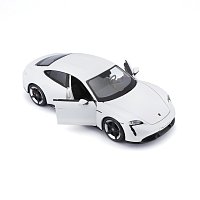 Bburago - Auta HOBBY, Porsche Taycan Turbo S, bílá, 1:24