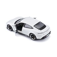 Bburago - Auta HOBBY, Porsche Taycan Turbo S, bílá, 1:24