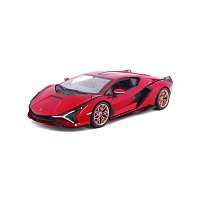 Bburago - Auta HOBBY, Lamborghini Sián FKP 37, červená metalíza, 1:24