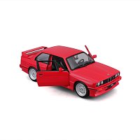 Bburago - Auta HOBBY, 1988 BMW 3 Series M3, červená, 1:24